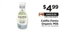 ShopRite Califia Farms Organic Milk offer