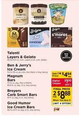 ShopRite Talenti Layers & Gelato offer