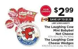 ShopRite The Laughing Cow Mini Babybel Net Cheese / The Laughing Cow Cheese Wedges offer