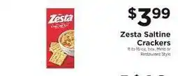 ShopRite Zesta Saltine Crackers offer