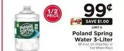 ShopRite Poland Spring Water 3-Liter offer
