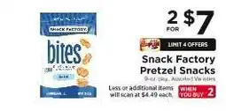 ShopRite Snack Factory Pretzel Snacks offer