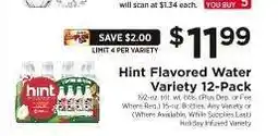 ShopRite Hint Flavored Water Variety 12-Pack offer