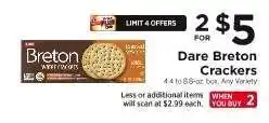 ShopRite Dare Breton Crackers offer