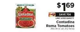 ShopRite Contadina Roma Tomatoes offer