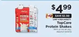 ShopRite TopCare Protein Shakes offer