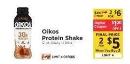 ShopRite OIKOS PROTEIN SHAKE offer