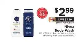 ShopRite Nivea Body Wash offer