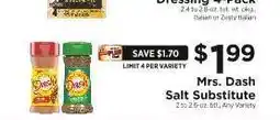 ShopRite Mrs. Dash Salt Substitute offer