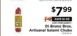 ShopRite Di Bruno Bros. Artisanal Salami Chubs offer