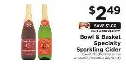ShopRite Bowl & Basket Specialty Sparkling Cider offer
