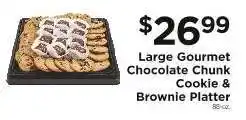 ShopRite Large Gourmet Chocolate Chunk Cookie & Brownie Platter offer