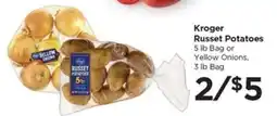 Food 4 Less Kroger Russet Potatoes or Yellow Onions offer