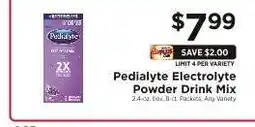 ShopRite Pedialyte Electrolyte Powder Drink Mix offer