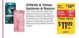 ShopRite Gillette & Venus Systems & Razors offer
