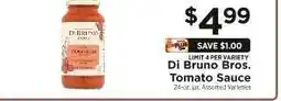 ShopRite Di Bruno Bros. Tomato Sauce offer