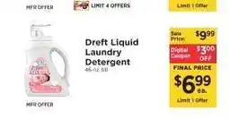 ShopRite Dreft Liquid Laundry Detergent offer