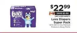 ShopRite Luvs Diapers Super Pack offer