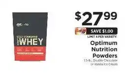 ShopRite Optimum Nutrition Powders offer