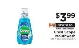 ShopRite Crest Scope Mouthwash offer