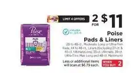 ShopRite Poise Pads & Liners offer