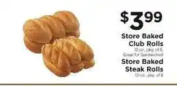ShopRite Store Baked Club Rolls / Store Baked Steak Rolls offer