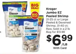 Kroger Kroger Jumbo EZ Peeled Shrimp offer