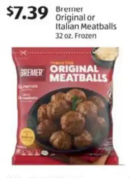 Aldi Bremer Original or Italian Meatballs offer