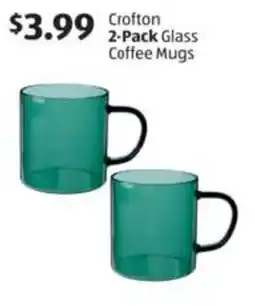 Aldi Crofton Glass Coffee Mugs offer