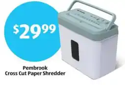 Aldi Pembrook Cross Cut Paper Shredder offer