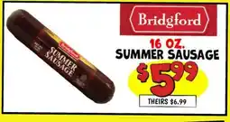 Ollie's 16 OZ. SUMMER SAUSAGE offer
