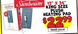 Ollie's KING SIZE PLUSH HEATING PAD offer
