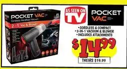 Ollie's AS SEEN ON TV POCKET VAC offer
