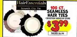 Ollie's 100 CT. SEAMLESS HAIR TIES offer