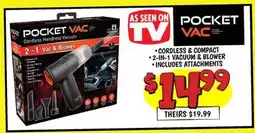 Ollie's POCKET VAC offer