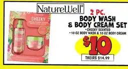 Ollie's NatureWell 2 PC. CHEEKY BODY WASH BODY CREAM SET offer