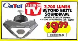 Ollie's BEYOND BRITE SOUNDWAVE BUILT-IN BLUETOOTH SPEAKER offer