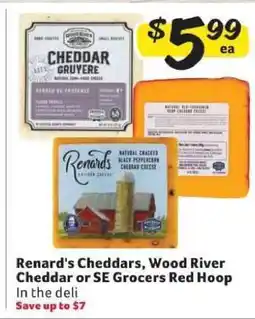 Winn Dixie Renard's Cheddars, Wood River Cheddar or SE Grocers Red Hoop offer