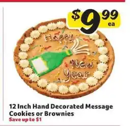 Winn Dixie 12 Inch Hand Decorated Message Cookies or Brownies offer