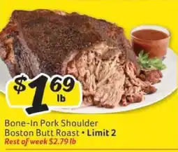 Winn Dixie Bone-In Pork Shoulder Boston Butt Roast offer