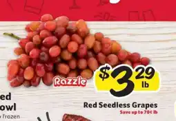 Winn Dixie Red Seedless Grapes offer