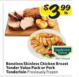 Winn Dixie Boneless Skinless Chicken Breast Tender Value Pack or Pork Tenderloin offer