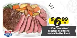 Winn Dixie USDA Choice Beef Boneless Top Round London Broil or Roast offer