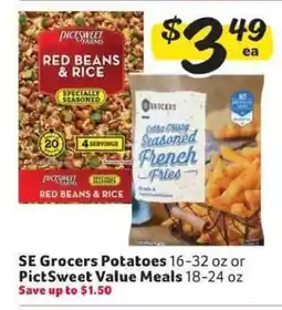 Winn Dixie SE Grocers Potatoes or PictSweet Value Meals offer