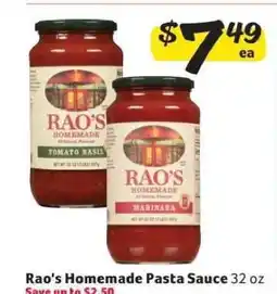 Winn Dixie Rao's Homemade Pasta Sauce offer