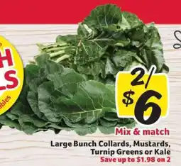 Winn Dixie Large Bunch Collards, Mustards, Turnip Greens or Kale offer