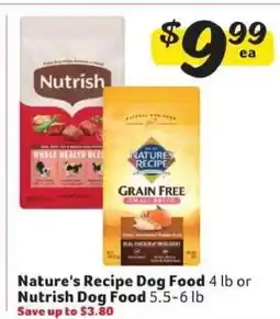 Winn Dixie Nature's Recipe Dog Food or Nutrish Dog Food offer