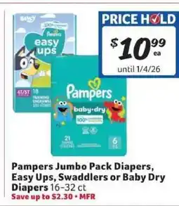Winn Dixie Pampers Jumbo Pack Diapers offer
