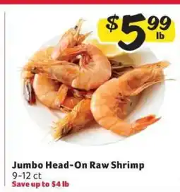 Winn Dixie Jumbo Head-On Raw Shrimp offer