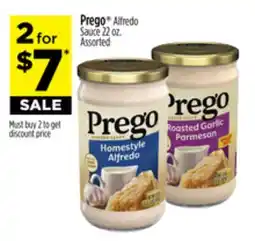Dollar General Prego Alfredo Sauce offer